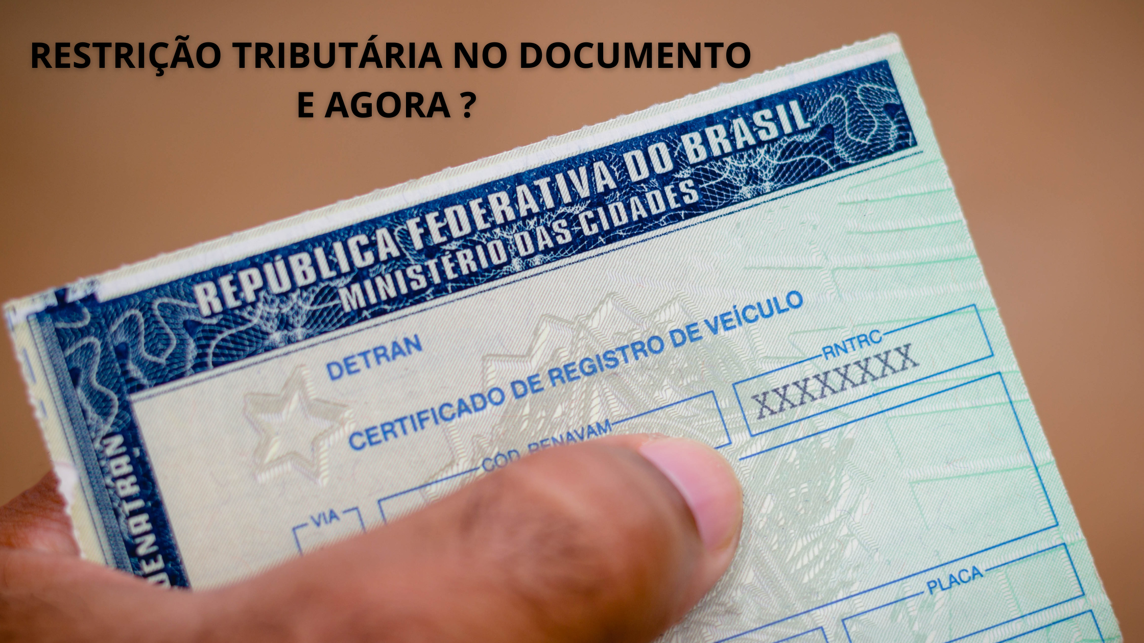 restrição tributária no documento